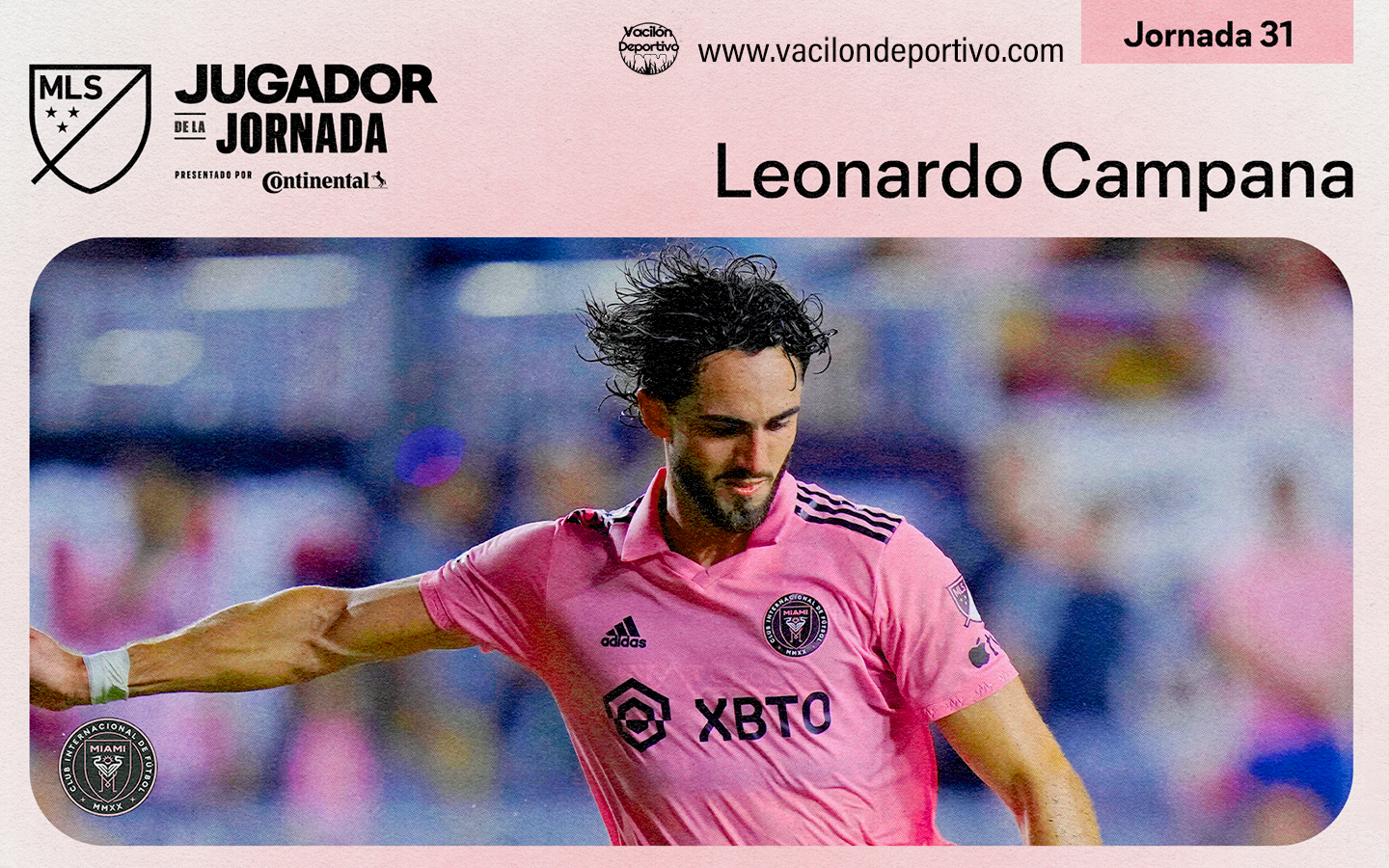 Leonardo Campana, delantero de Inter Miami CF, es nombrado Jugador de la Jornada 31 de MLS